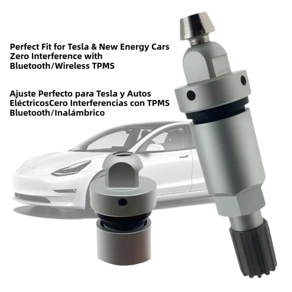 1Pc/4Pcs TPMS Aluminum Tire Valve Stems Service Kit For Tesla Model 3 Y S X Bluetooth Tire Pressure Sensor Replacements Valves Valve Stems 1