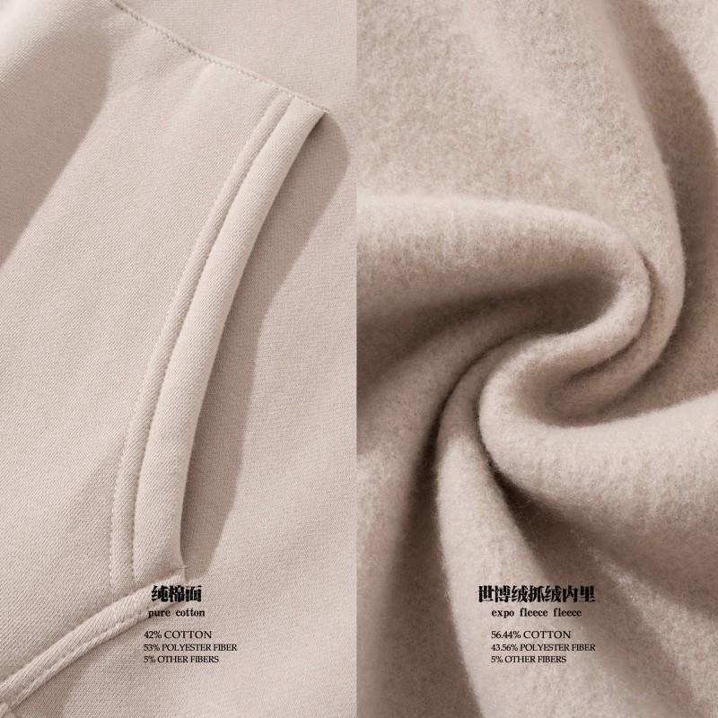 Mens Womens Oversized Hooded Sweatshirt 350g Fleece Lined Casual Winter Pullover Solid Color Streetwear