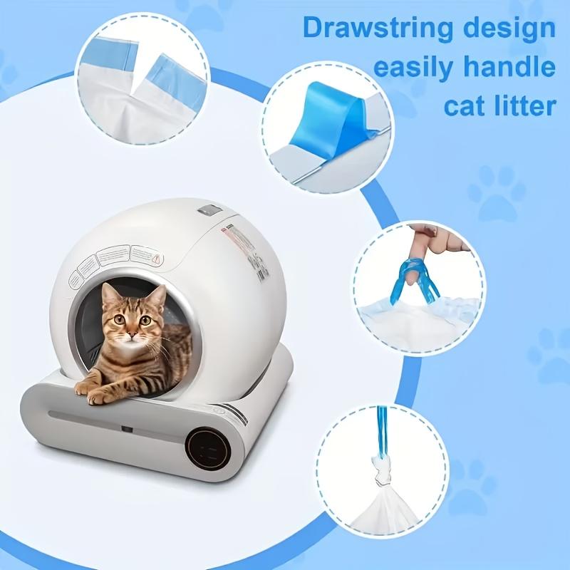2/5/10 Rolls Pet Poop Bags for Tonepie Automatic Cat Litter Box, Cat Garbage Bags for Self Cleaning Cat Toilet, Pet Waste Bags