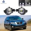 1Pair 2in1 LED Angel Eyes Daytime Running Lights with Lens Fog Lights for Nissan Pathfinder R52 2013-2016 Custom Fit