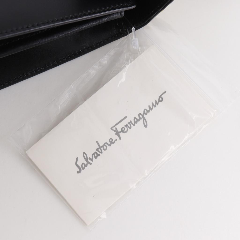 Salvatore Ferragamo Gancini Handbag BX-212193 black Calfskin Women Used