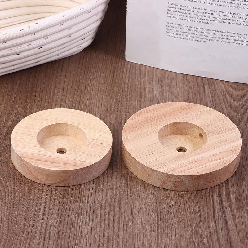 10Cm 12Cm 15Cm Wood Table Lamp Base Round Solid Wood Display Lamp Base Light Parts Stand For Diy Table Lamp Bases
