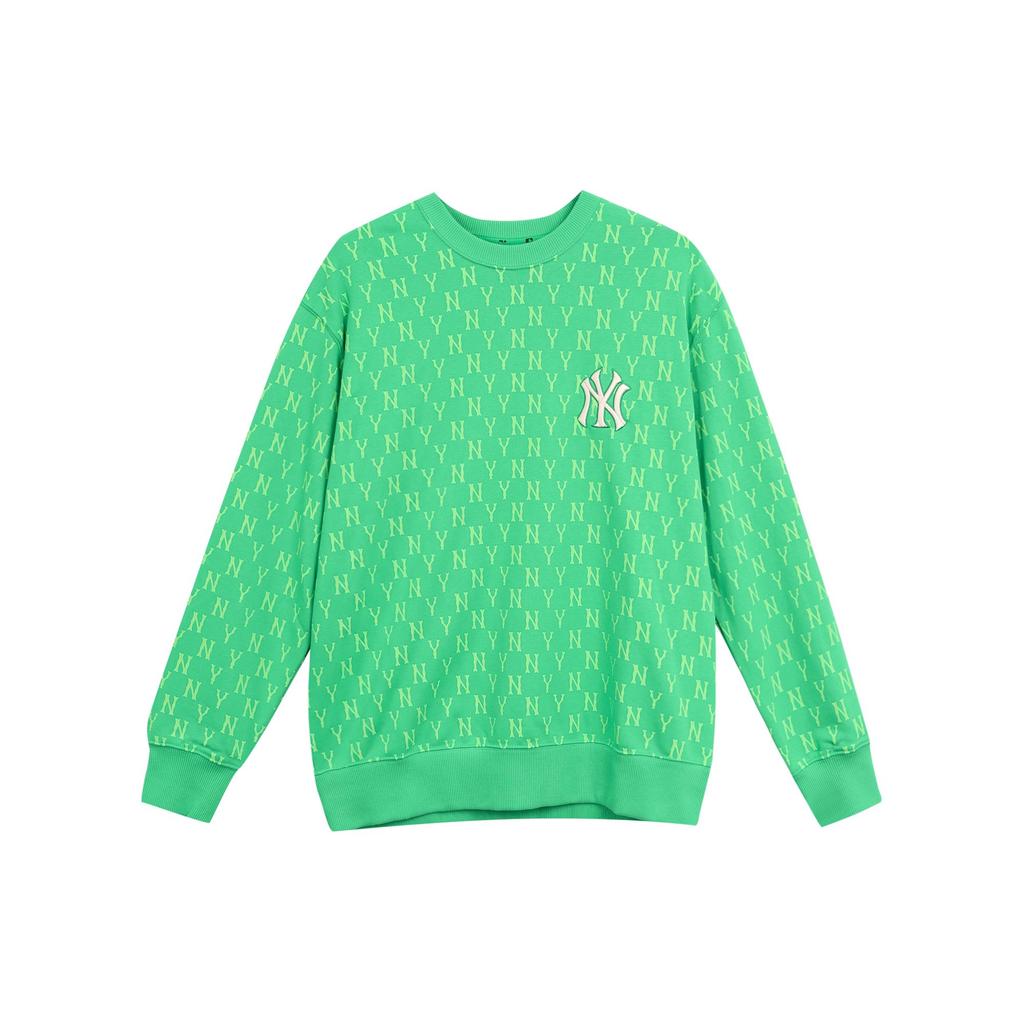 MLB New York Yankees Sweatshirts Unisex Green Crew Neck Moderate Regular 3AMTM0224-50GNS