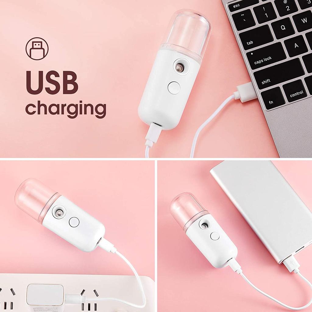 Мини-парогенератор для лица 30 мл, перезаряжаемый через USB, нано-распылитель для лица, портативный увлажнитель-диффузор, инструменты для увлажнения кожи