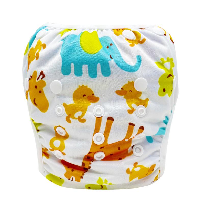Плавки для плавания для младенцев Дышащие удобные детские обучающие трусики для степ-обучения Сменные стираемые подгузники Кнопки Непротекаемые подгузники