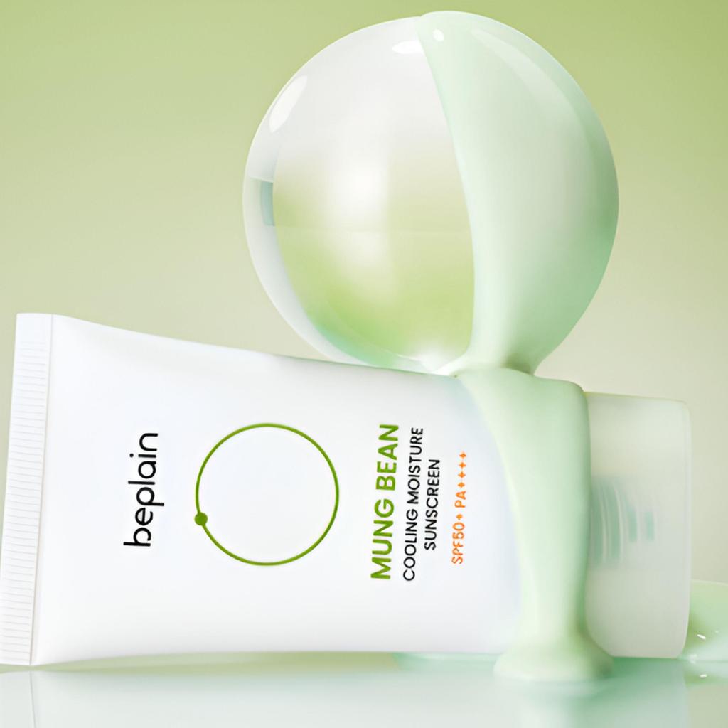 [Makeup-Boosting] beplain Mung Bean Cooling Moisture Sunscreen 50ml 1+1 Set