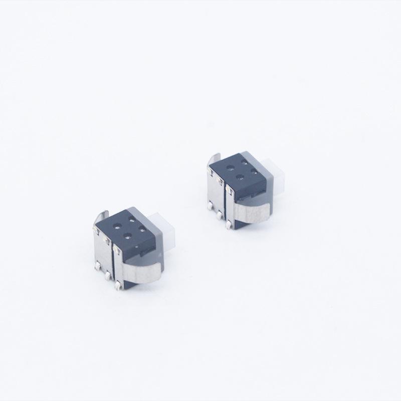 5.8mm Dustproof Waterproof Two-Pin White Spring Handle High-Temp Resistant Button Switch (Self/Non-Locking)