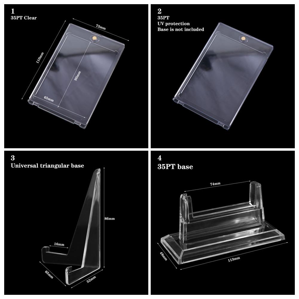 Acrylic Magnetic Card Holder Hard Plastic Cards Protectors Sports Star Cards Case Idol Photo Cards