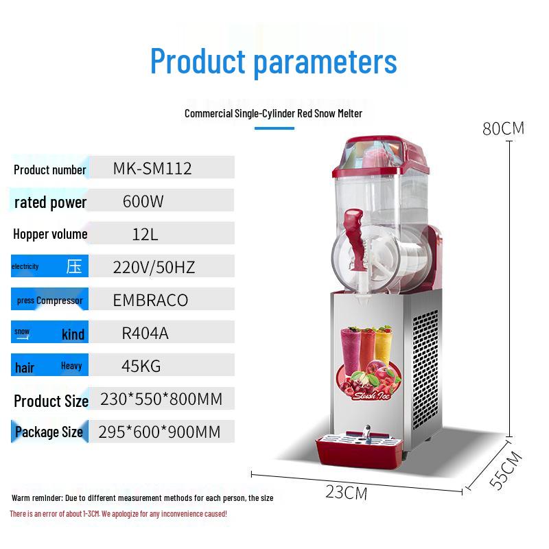 Commercial Multi-Cylinder Slush and Smoothie Machine for Cold Drinks and Juice