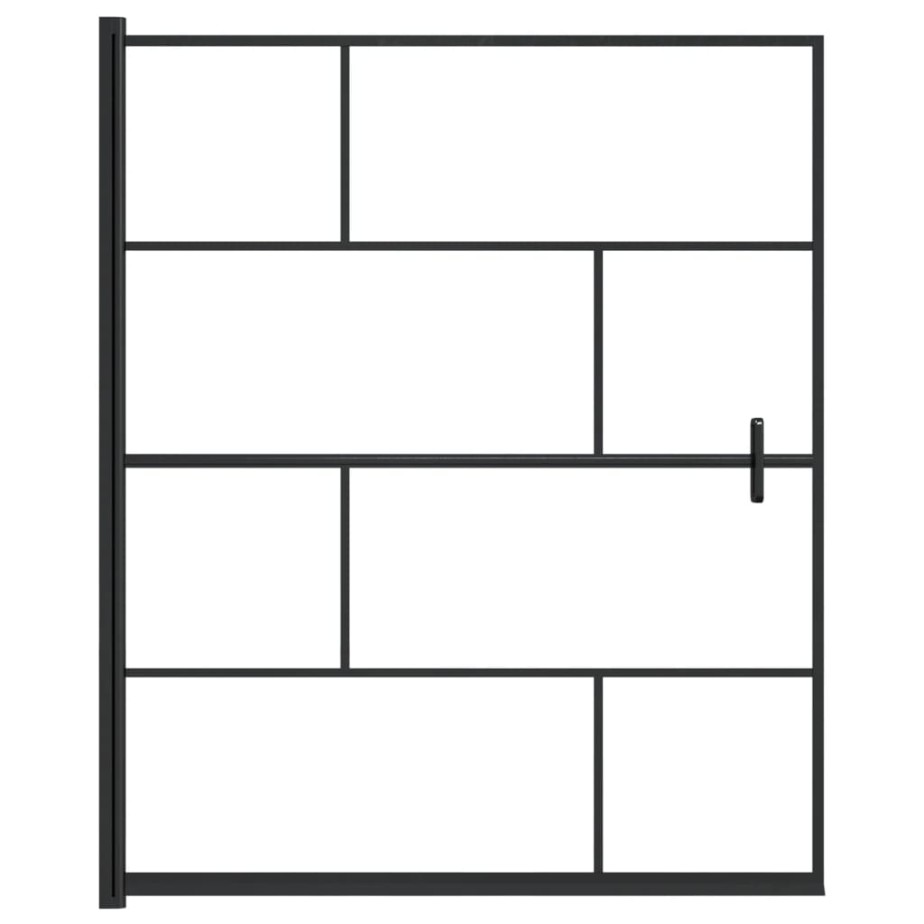 Shower Enclosure ESG 116 x 140 cm Black
