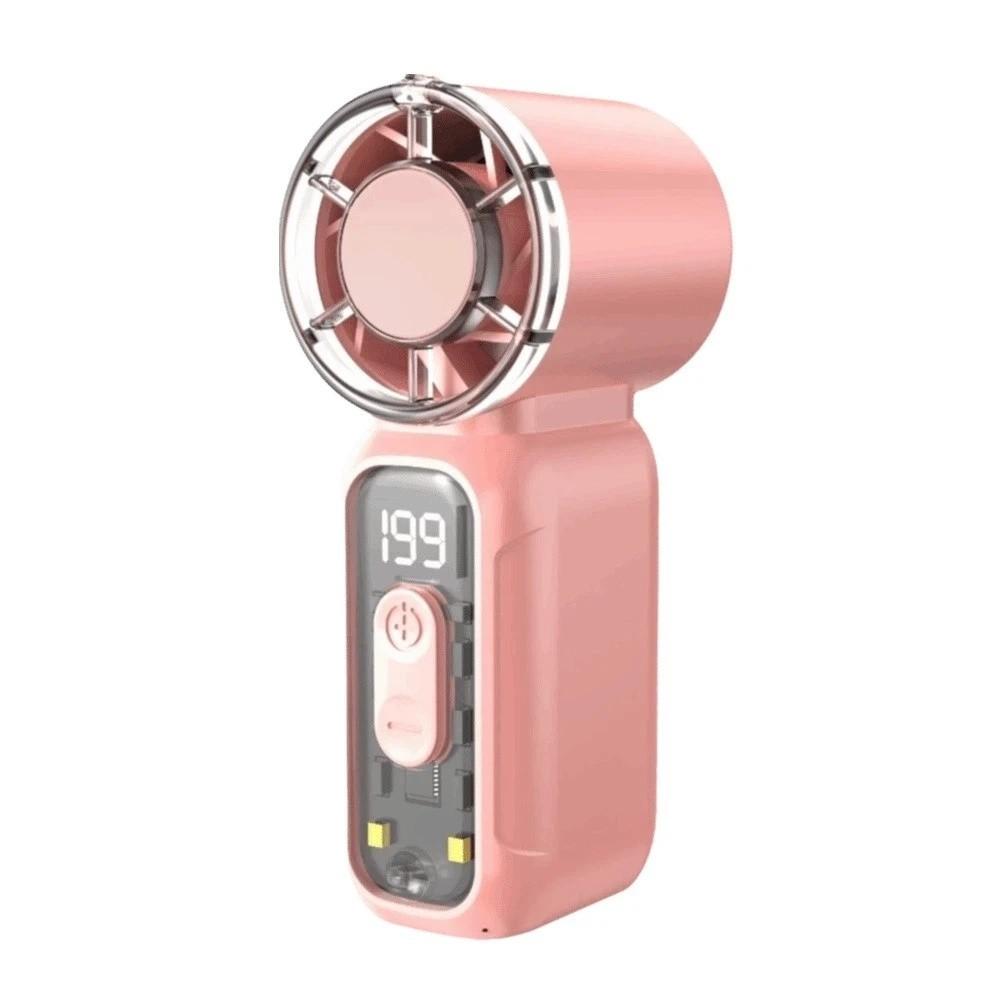 Ultra-Quiet Portable Electric Fan Digital Display Small Summer Fan New Mini Handheld Fan Summer