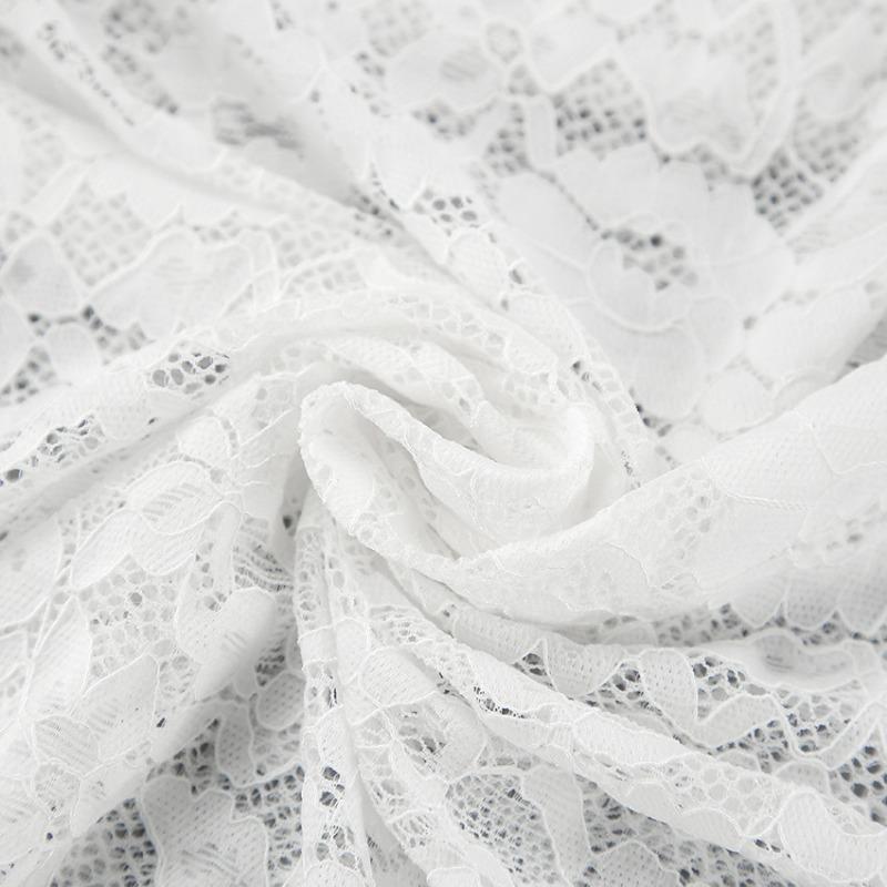 Женская сексуальная белая кружевная ажурная юбка с вырезом, весна-лето, жаккардовая юбка А-силуэта с высокой талией