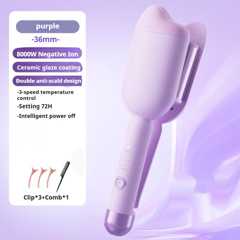 Hair Curling Iron 36mm Deep Wave Hair Curler 4 Temperature Adjustable Fast Heating Crimping Iron Styler Wand for All Hair Style