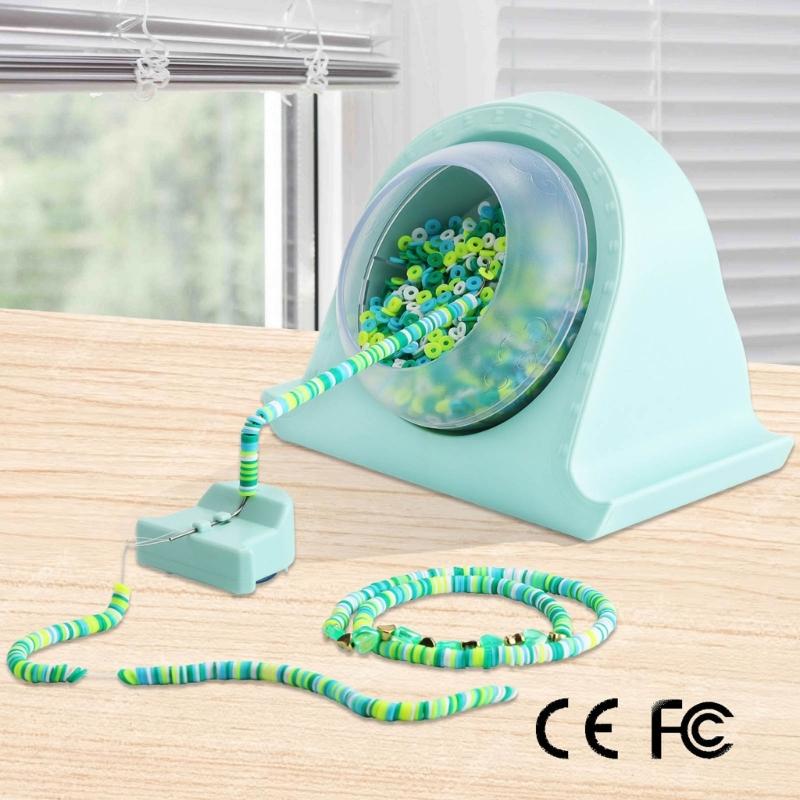 Automatic Clay Bead Spinner Bowl with Thread Beading Tool Bead Easy to Use Beads Stringing Machine DIY Crafters Supplies