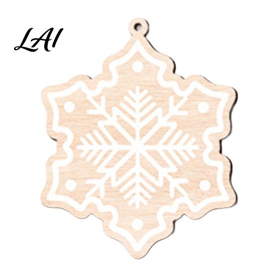Lightweight Wood Hanging Ornaments Wooden Christmas Snowflake Ornaments Rustic Xmas Tree Decorations Boho Winter Wonderland Crafts for Tree Holiday