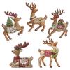 Gingerbread Wooden Christmas Tabletop Decor Vintage Nutcracker Holiday Nativity Scene Figurine Display Set