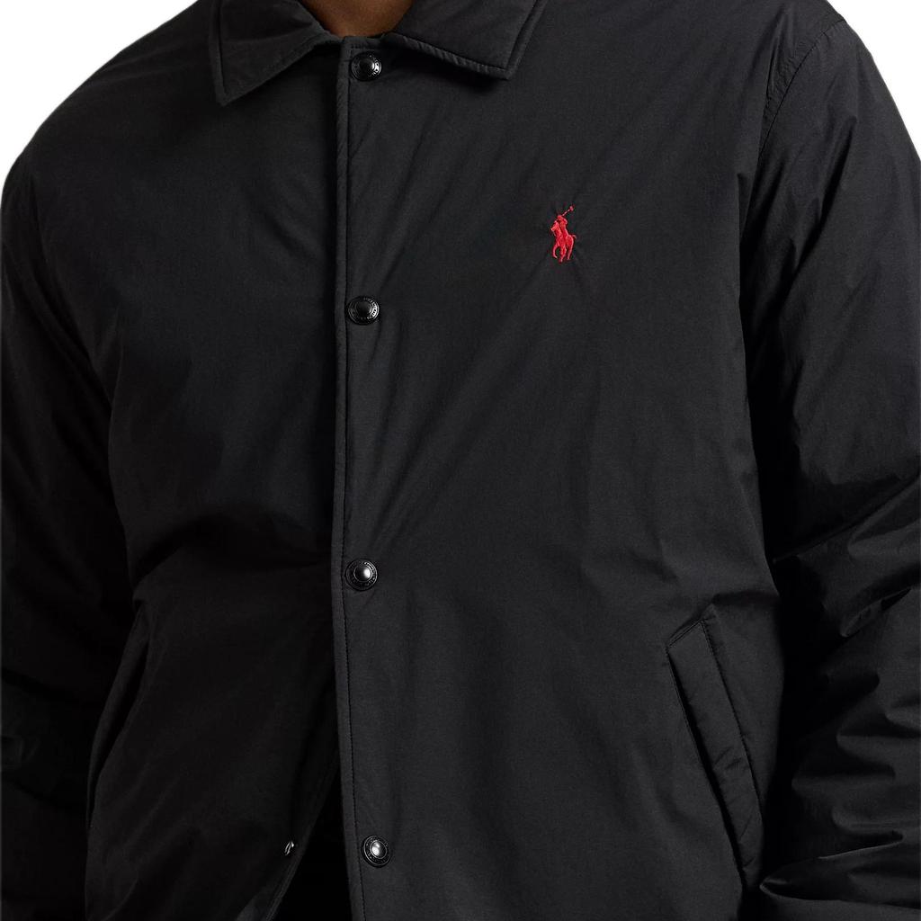 Polo Ralph Lauren Solid Color Polo Collar Single-Breasted Long Sleeve Cotton Jacket Men Jacket Black 710967671001