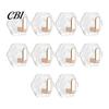 Decorative Wall Hooks Hexagonal Self Adhesive Hooks, Water Ripple Pattern Design, Waterproof No Reusable Drilling Mounted for Towels Keys Kitchen
