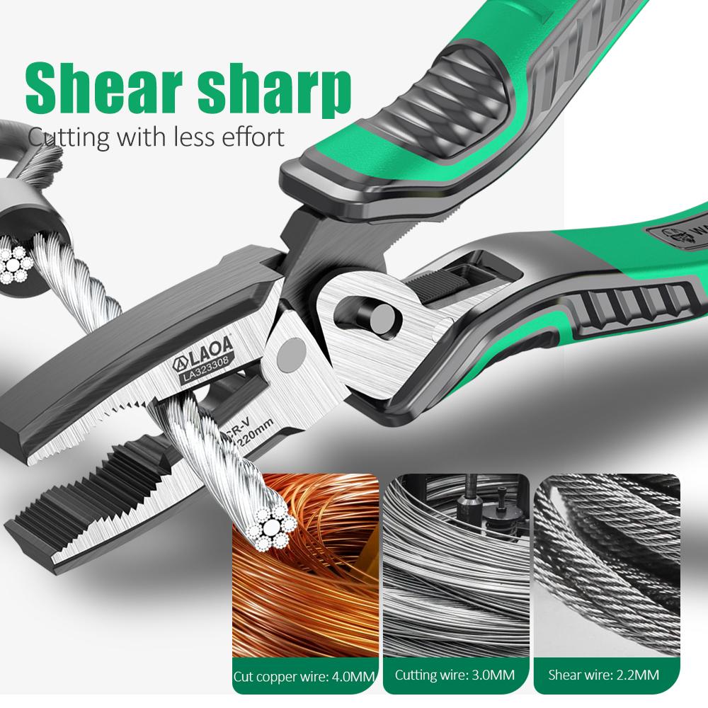 LAOA Эксцентриковые плоскогубцы для стальной проволоки Двухвальные бытовые плоскогубцы для электрика Инструменты для экономии труда