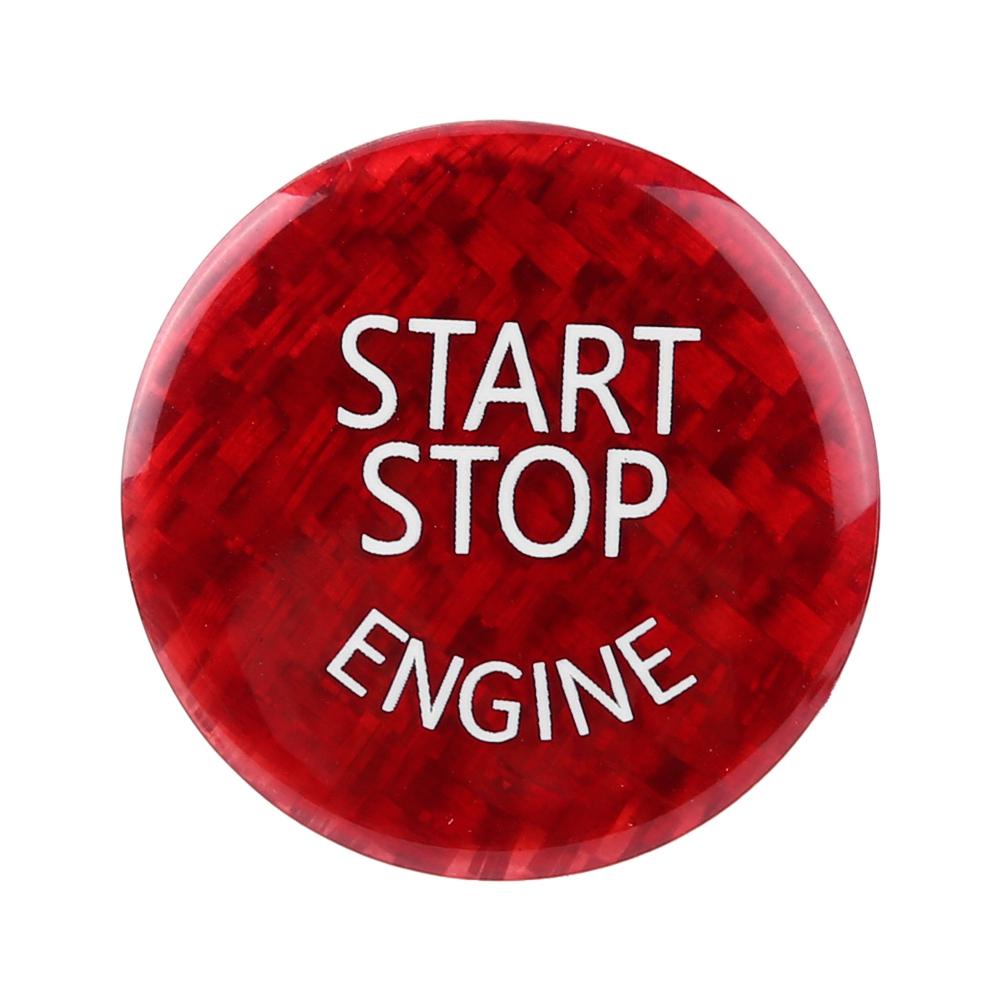 Carbon Fiber Engine Stop Switch Button Cover Sticker for BMW E Underpan Car