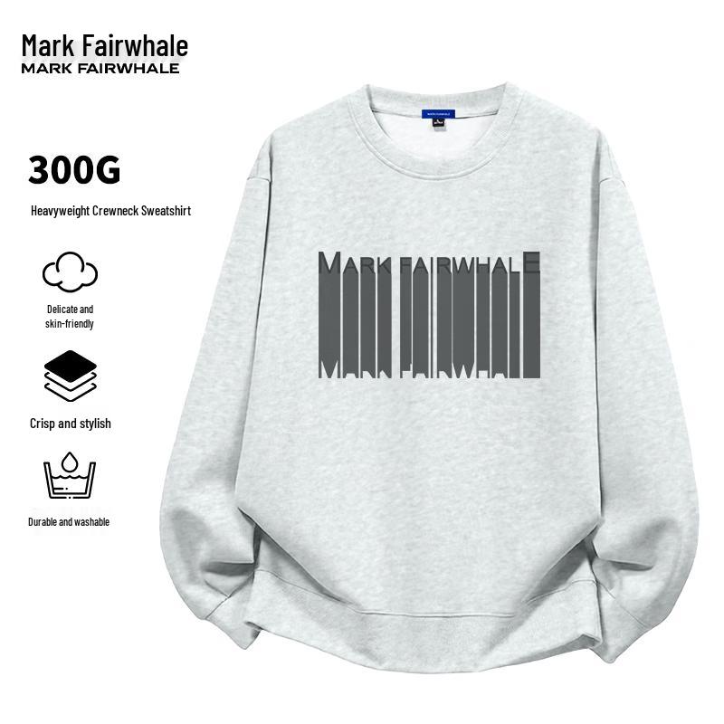 Mark Fairwhale Мужской свитшот свободного кроя с круглым вырезом
