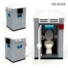 Jinzhi 42158 Живописный Общественный Туалет Мальчики и Девочки Модель Мелкие Строительные Блоки Детские Игрушки