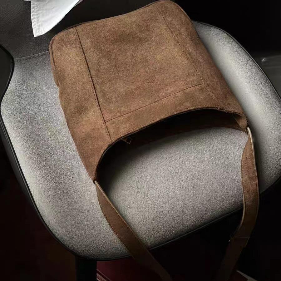 Нишевая высококачественная сумка-тоут из замши в зимнем стиле, новая сумка для поездок на работу, универсальная регулируемая сумка через плечо