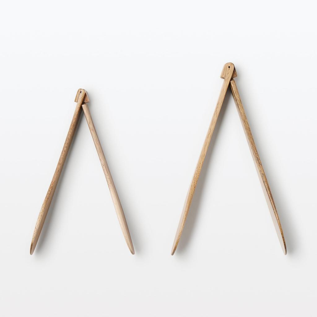 MUJI Складные щипцы из акации 22 см 83913205, прибл.. Длинный,