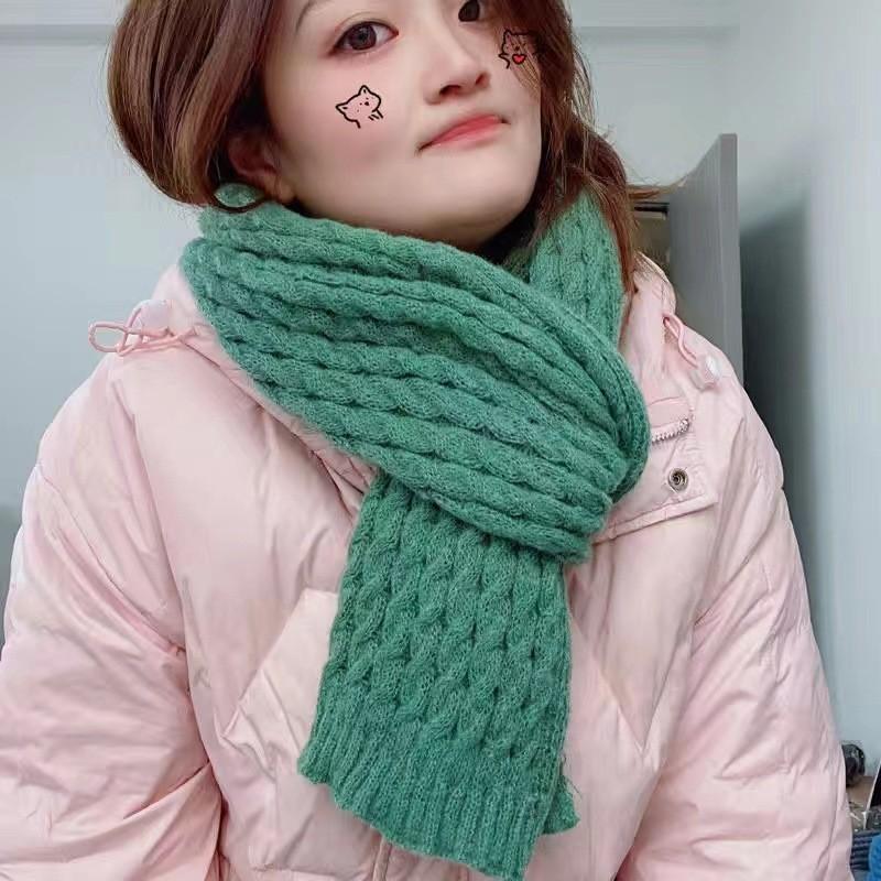 Шарф Qiandongge женский зимний корейский универсальный студенческий парный вязаный теплый шарф прямые продажи с фабрики
