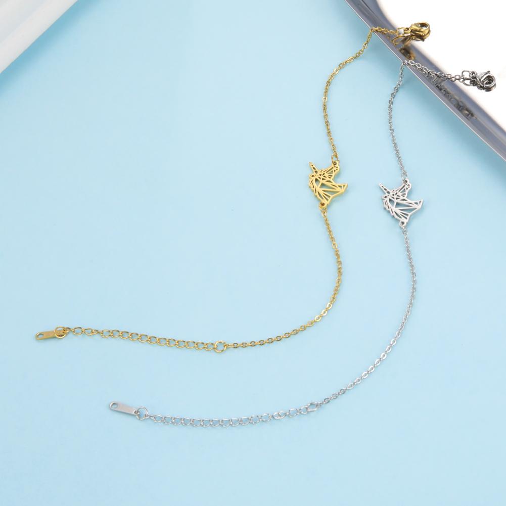 Cazador Stainless Steel Unicorn Wax Rope Bracelets for Women Gold Color Charm Bracelet Jewelry Birthday Mother's Day Gift