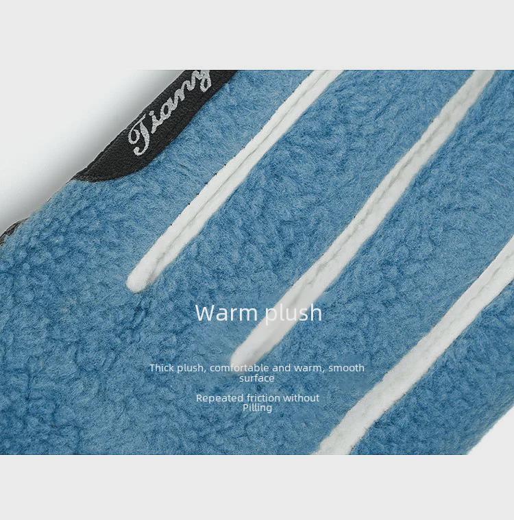 Женские перчатки для гольфа с нескользящей поверхностью для сенсорных экранов, осенне-зимние — теплые, износостойкие, с бархатом (1 пара)