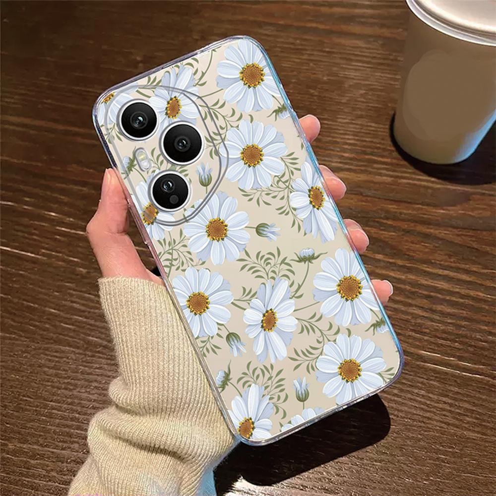 Чехол для телефона с цветком ромашки и леопардовым принтом для Honor 400 Lite 200 Pro 90 Smart 70 20 50 9X, с рисунком сердца, прозрачный мягкий силиконовый чехол
