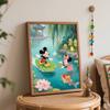 Disney Цифровая масляная живопись искусство живопись пруд с лотосами карпы кои лягушка ручная работа DIY домашние украшения