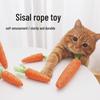 Интерактивная игрушка для жевания кошек: Милая морковка из бумажной веревки со звуком