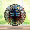 Dragonfly Wind Spinner, 3D Stainless Steel, Metal Wind Catcher, Kinetic Garden Sculpture, Classic Style, Indoor/Outdoor Decor, Yard Art