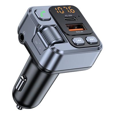 Bluetooth 5.1 Автомобильный FM-передатчик Автомобильный MP3-стереоплеер Handsfree 3,5 мм Aux Беспроводной автомобильный комплект 20 Вт PD USB-C Быстрое зарядное устройство