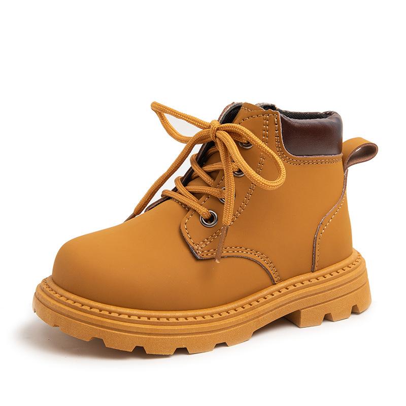 Kids Martin Boots Fall Winter Boys Vintage Short Boots Girls Slip Resistant Soft Sole Toddler Shoes
