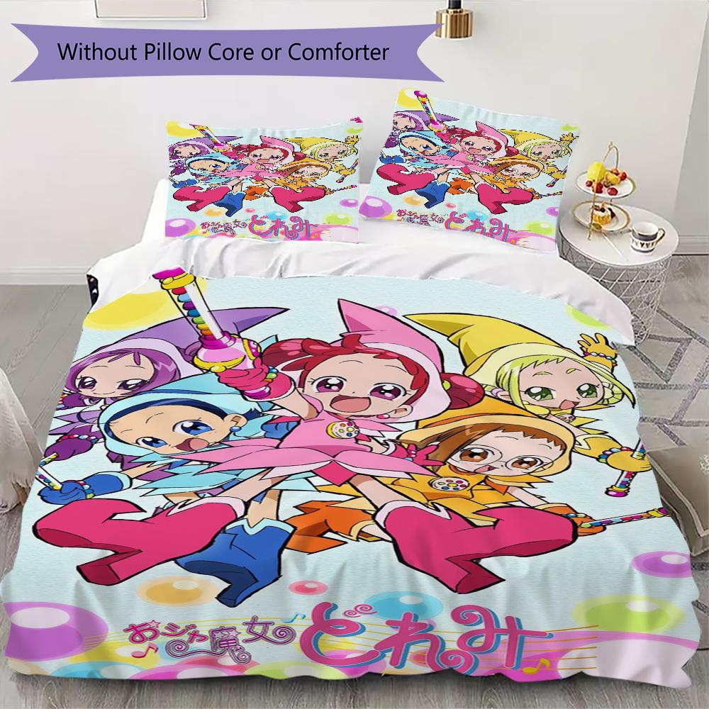 Magical DoReMi Pattern Bedding,Quilt Set Quilt Cover Pillowcase Home Birthday Gift(1 * duvet cover + 2 * pillowcase, without core)_lx
