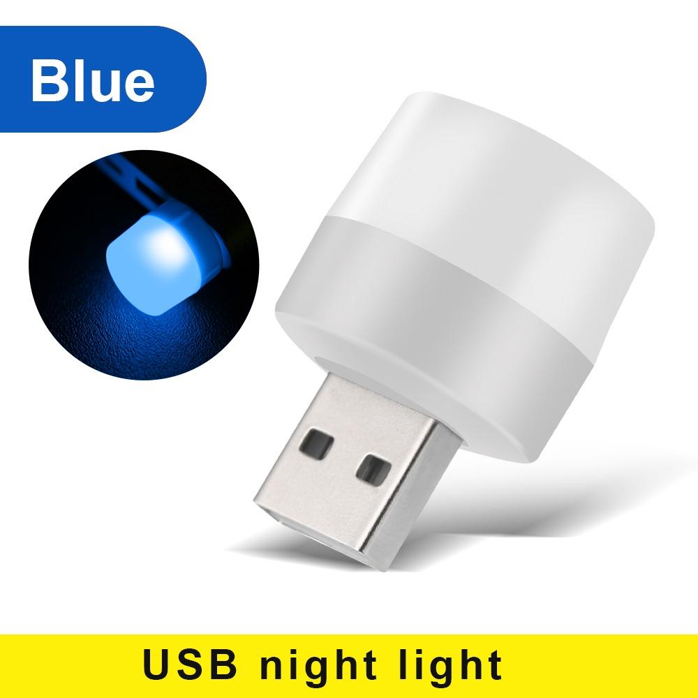1 шт. Маленький круглый ночник Мини светодиодный ночник USB-штекер Лампа Зарядка от Power Bank USB Книжные светильники Светодиодное чтение