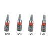 4Pcs 25mm T6-T40 Magnetic Torx Screwdriver Bits Set Electric Screwdriver Head T6/T8/T9/T10/T15/T20/T25/T27/T30/T35/T40 Hand Tool