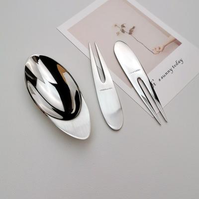 Вилки для фруктов и десертов из нержавеющей стали в европейском стиле, индивидуальная бытовая посуда 304, вилка для лунного пирога, кухонная креативная миска для соуса