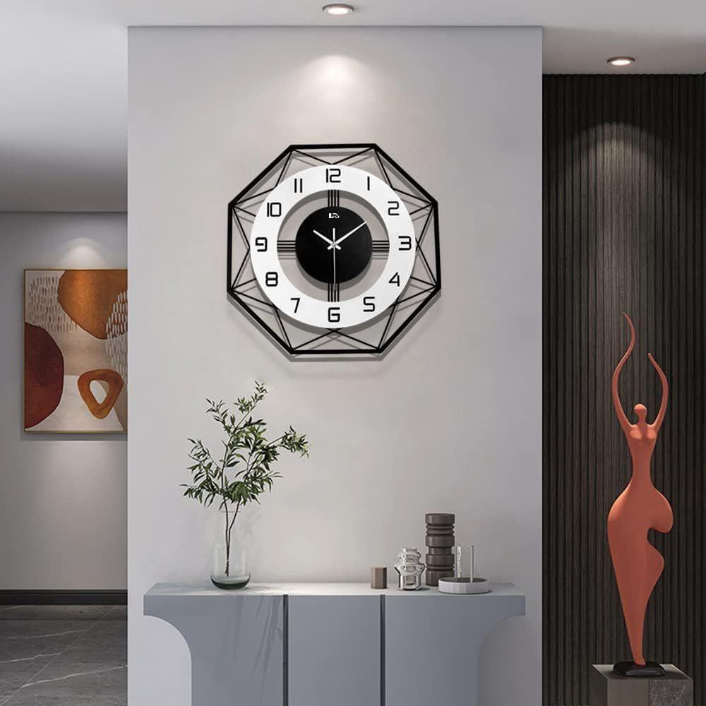Wall Clock Stylish Metal Analog Wall Clock for Living Room, Office, Kitchen, Home and Hall Fancy Big Size Modern Wall Watch (40 CM)