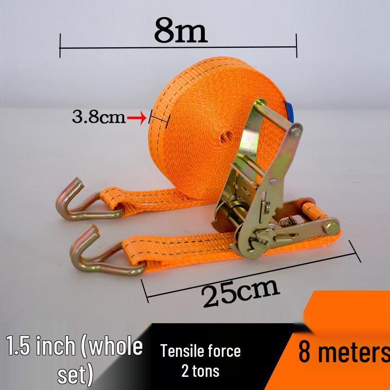 Ratchet Tie-Down Straps with Hooks for Cargo Securing