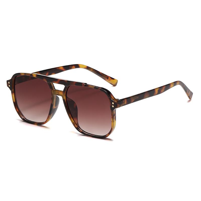 New sunglasses men's and women's retro toad glasses jelly marine sheet double beam rice nail pilot sunglasses S