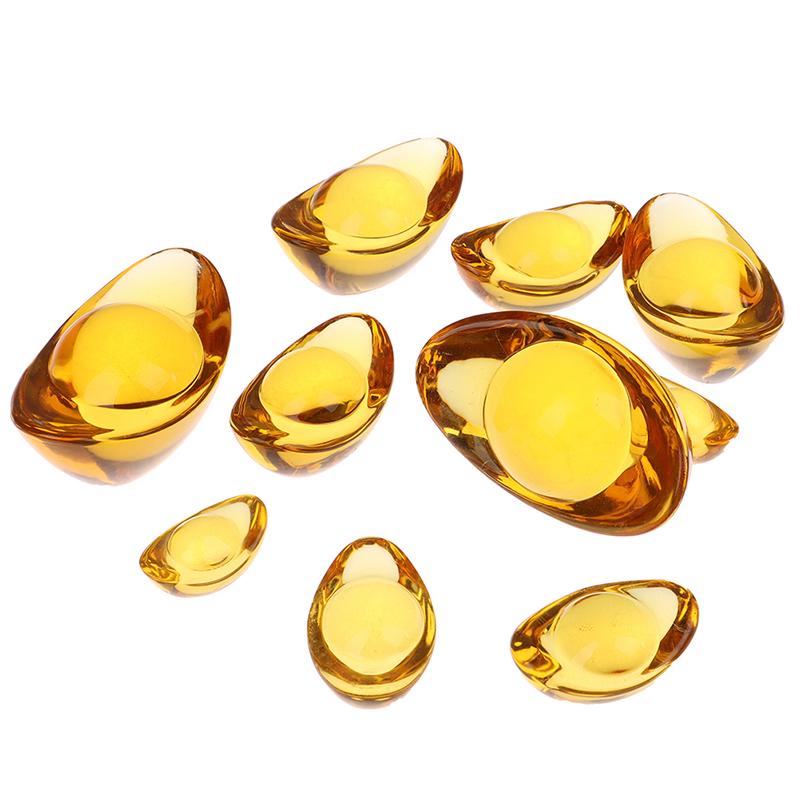 2шт фэн-шуй китайский древний золотой слиток талисман цитрин слиток денег богатство