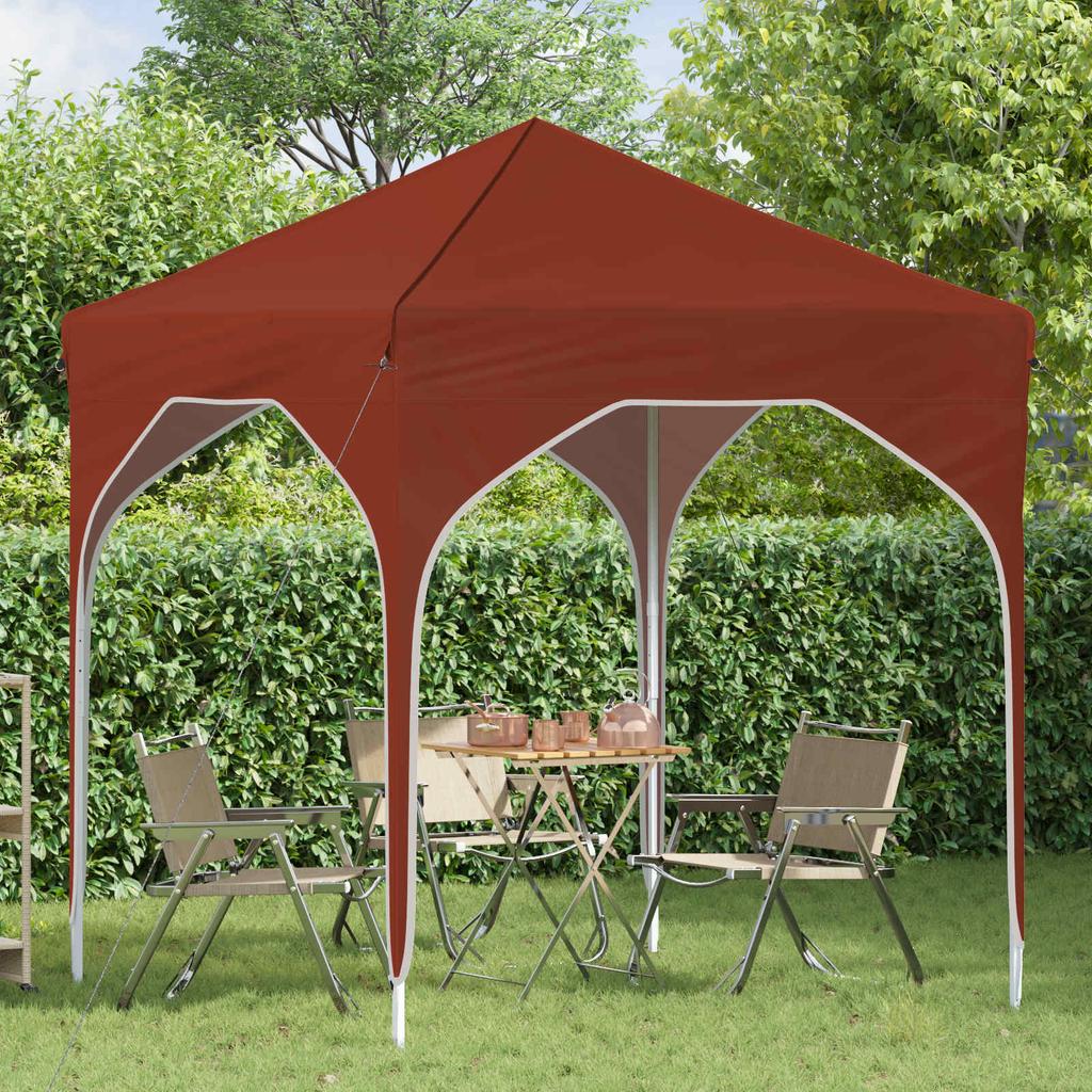 Pop up Party Tent 194 x 194 x 245 cm Terracotta