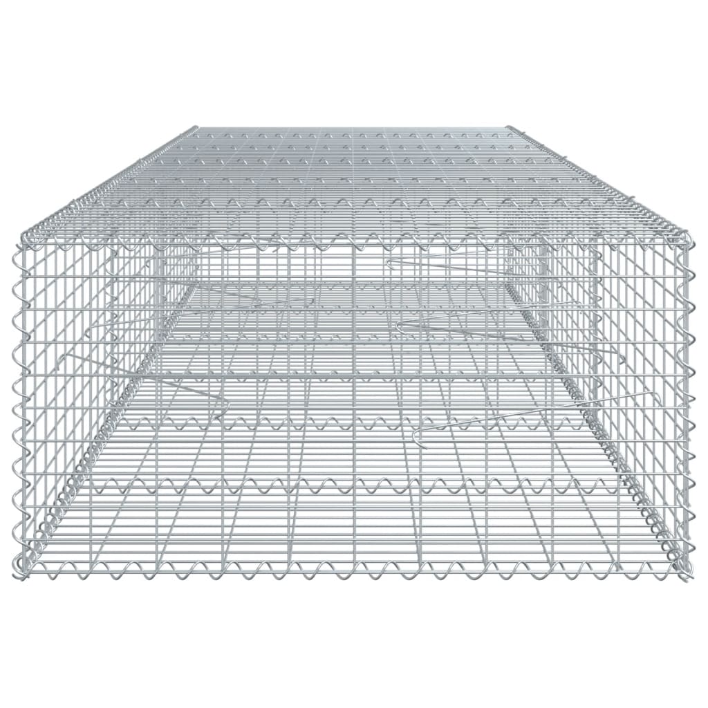 Gabion with Lid 300 x 100 x 50 cm Galvanized Iron