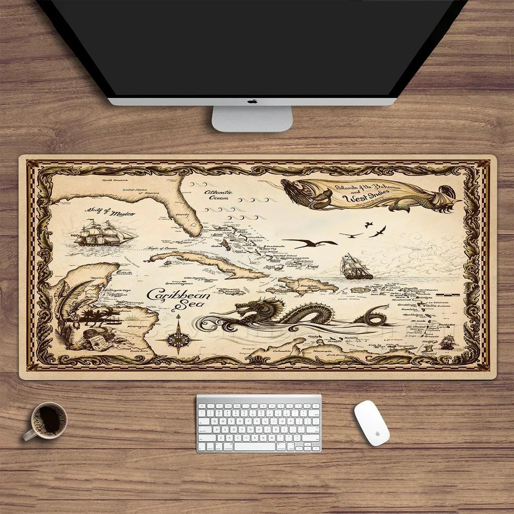 Древняя карта Средиземья Коврик для мыши Большая площадь XXL Игровой Офисный Настольный компьютер Ковер Коврик для стола для ноутбука Настольный коврик Ковер для клавиатуры