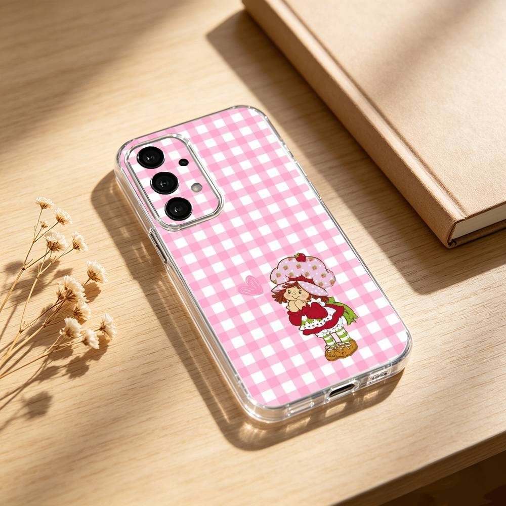 S-Клубничный S-Клубничный Торт Волна Чехол для телефона Для Samsung S25,24,21,22,23,30,Ultra,20,Plus,Fe,Lite,Note Прозрачная Крышка