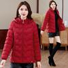 Mom Winter Thickened Cotton-padded Jacket Large Size Medium and Old Women's Clothing Loose Short Cotton-padded Jacket Small Warm Cotton-padded Jacket